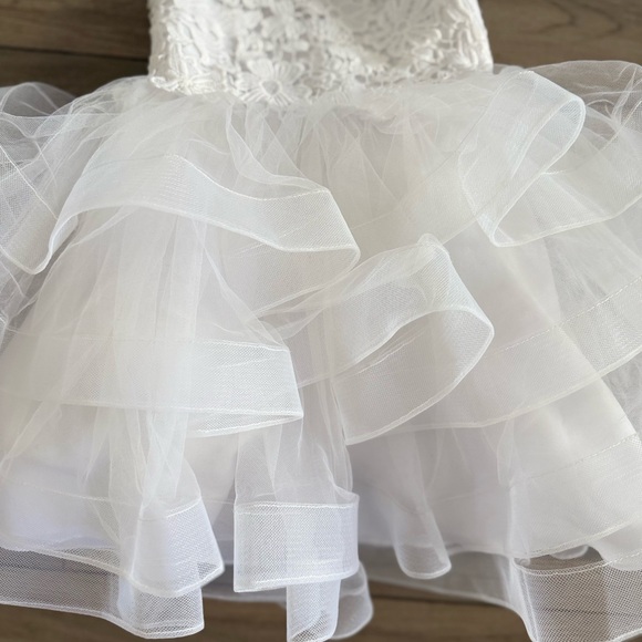 White tulle Flower Girl Lace Dress 3T - Picture 4 of 9